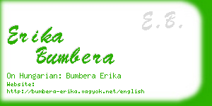 erika bumbera business card